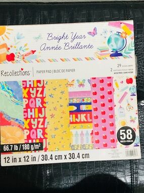 Recollections Bright Year Decorative Paper Pad 40 NEW pages